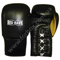Боксерские перчатки с желтым пальцем Red Hawk